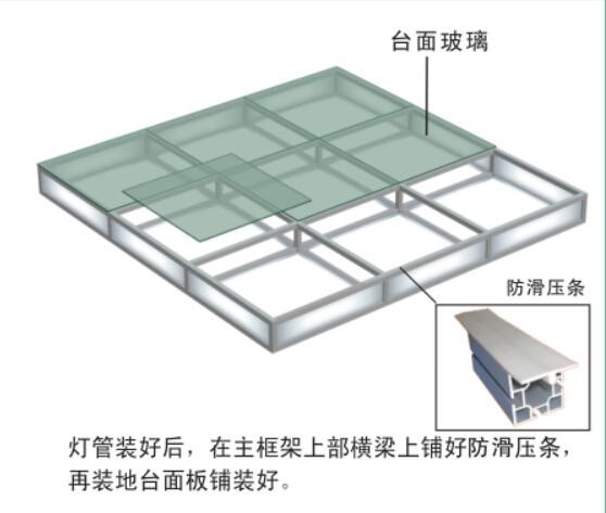 40方柱玻璃地台